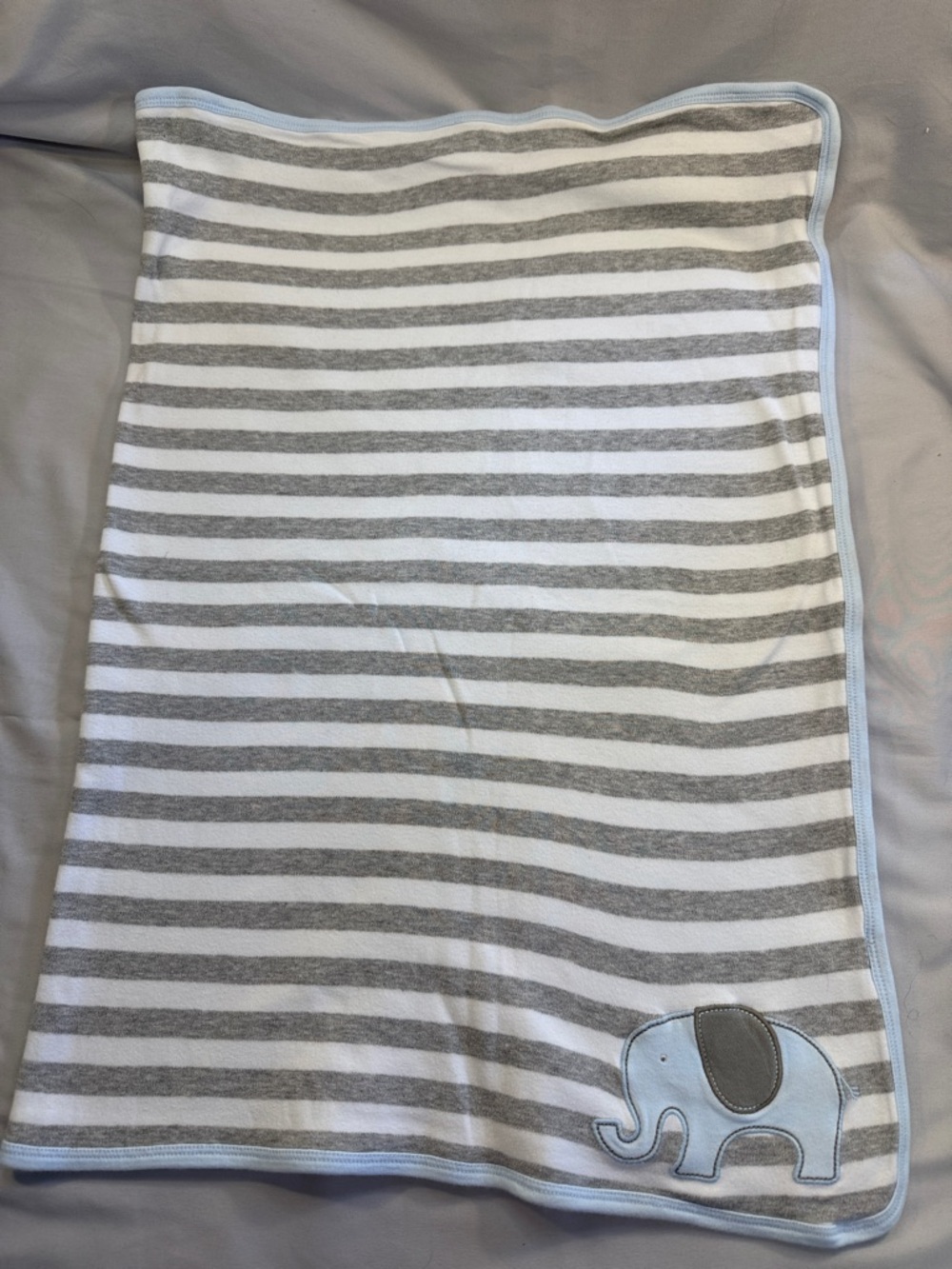 Carter's - Baby Blanket with blue and grey elephant print